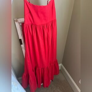 Abercrombie & Fitch Vibrant Red Maxi dress medium petite